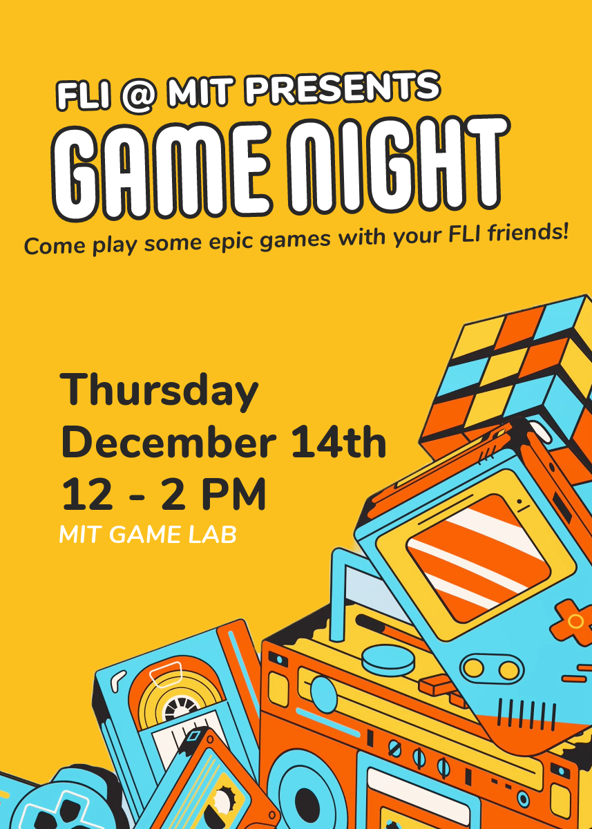 FLI Study Break Game Night MIT GameLab MIT Office of the First Year